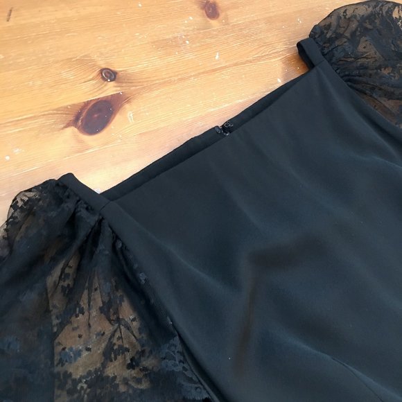Vintage Black Lace Cocktail Dress, Adele Simpson, NWT, Medium - Picture 5 of 16